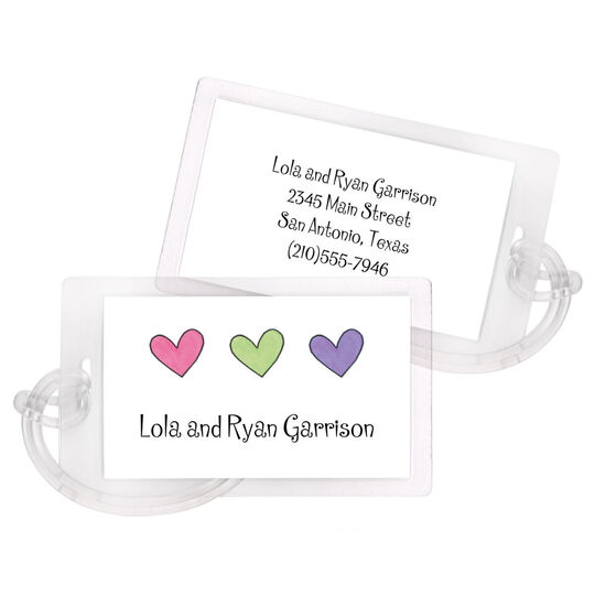 Hearts are Wild Luggage Tags